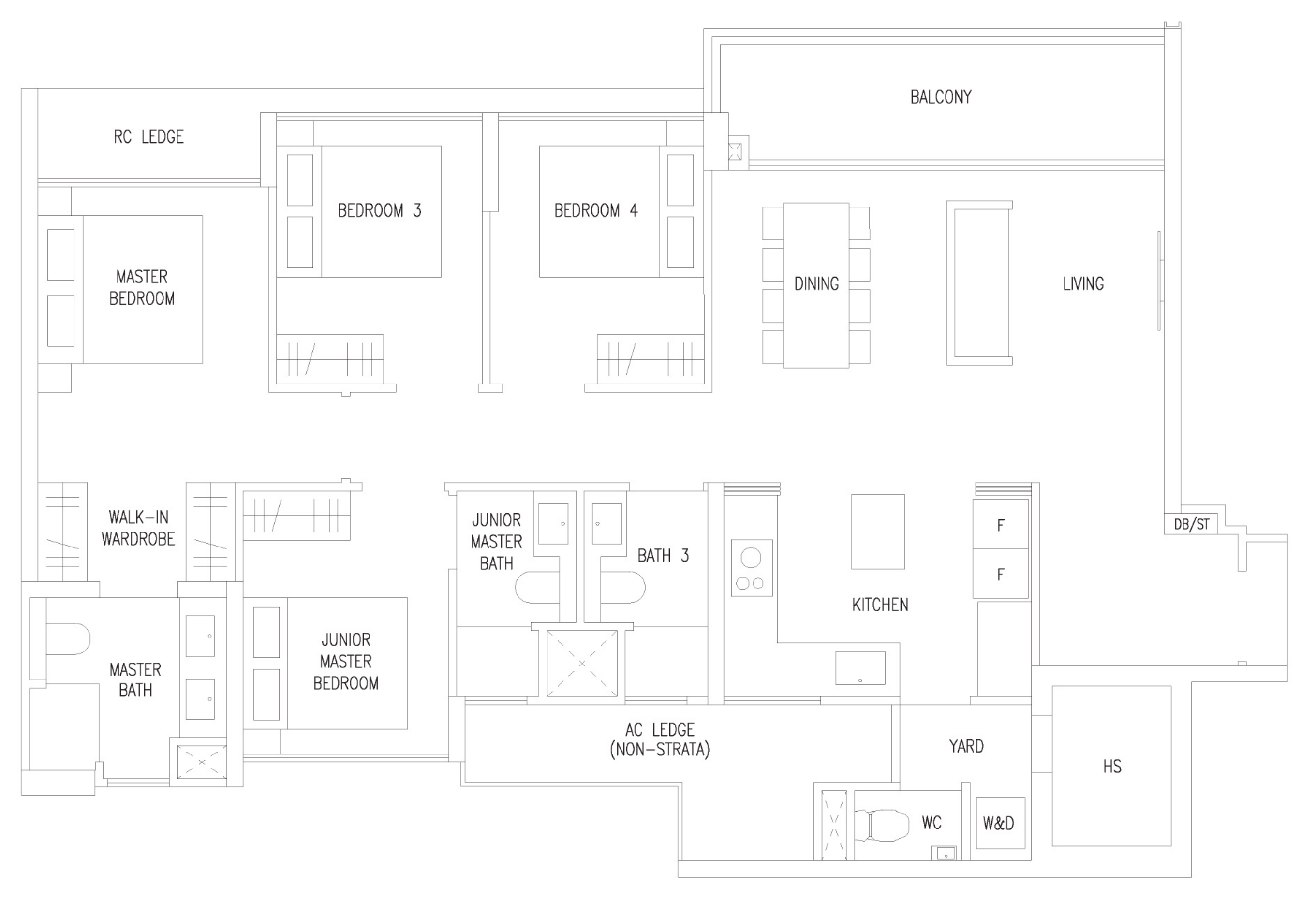 Amberwood at Holland D5P floor plan, 4 bedrooms