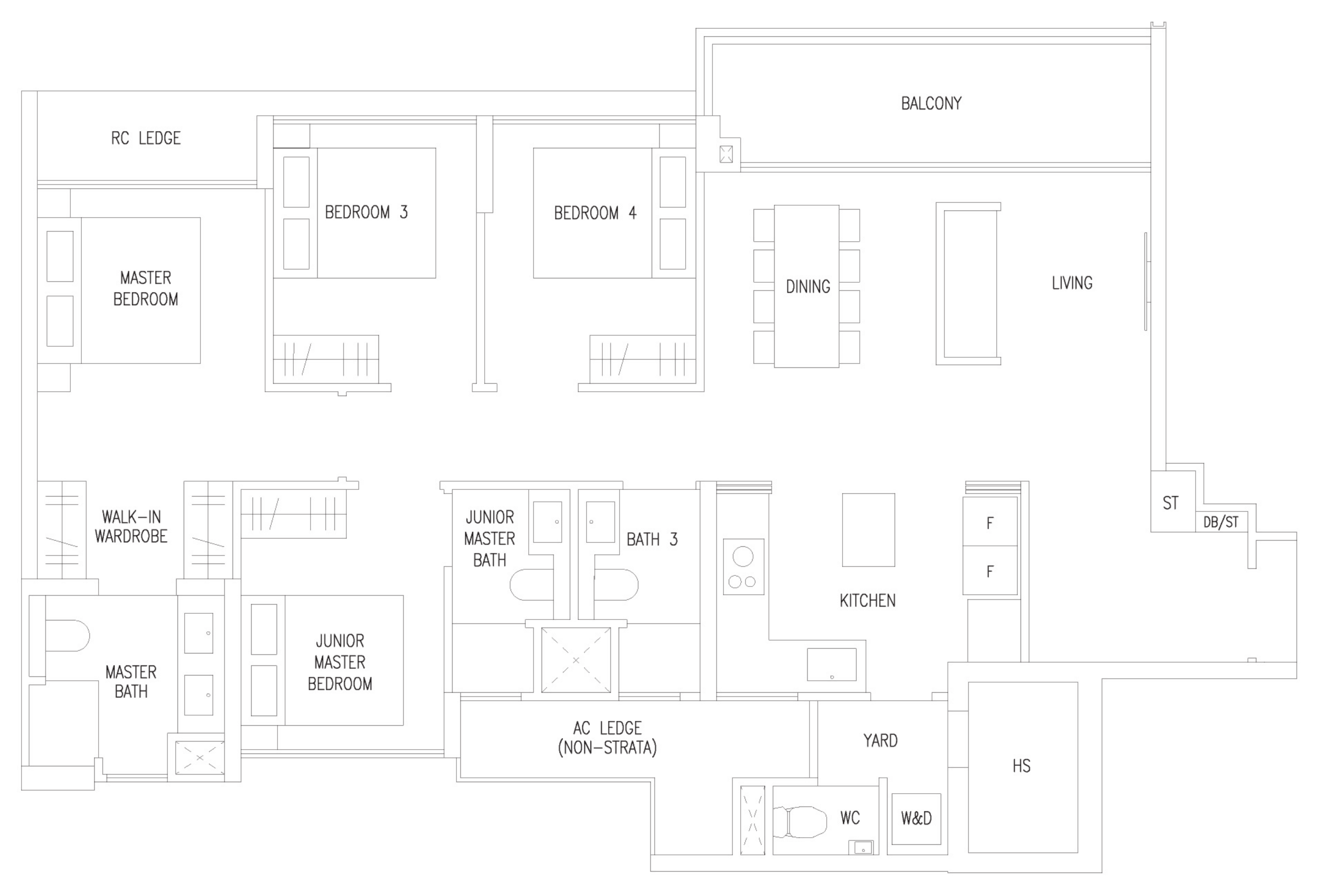 Amberwood at Holland D6P floor plan, 4 bedrooms