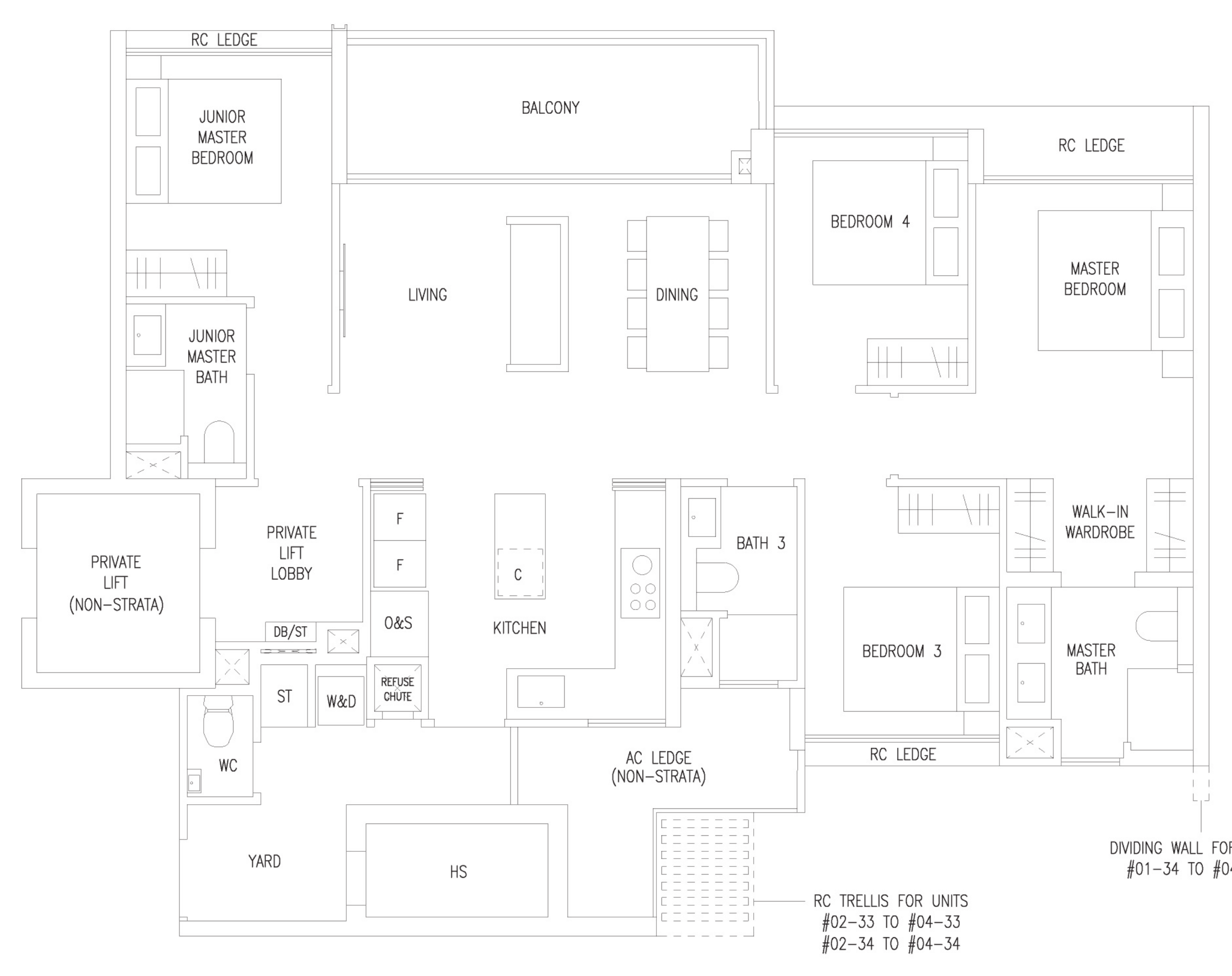 Amberwood at Holland D7L floor plan, 4 bedrooms
