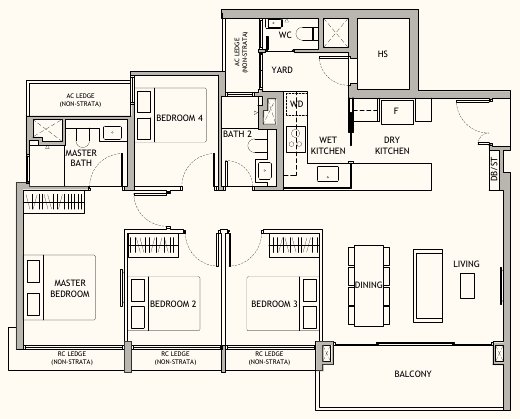 Dunearn House D2 floor plan