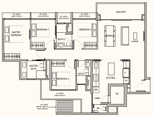 Dunearn House DP1 floor plan