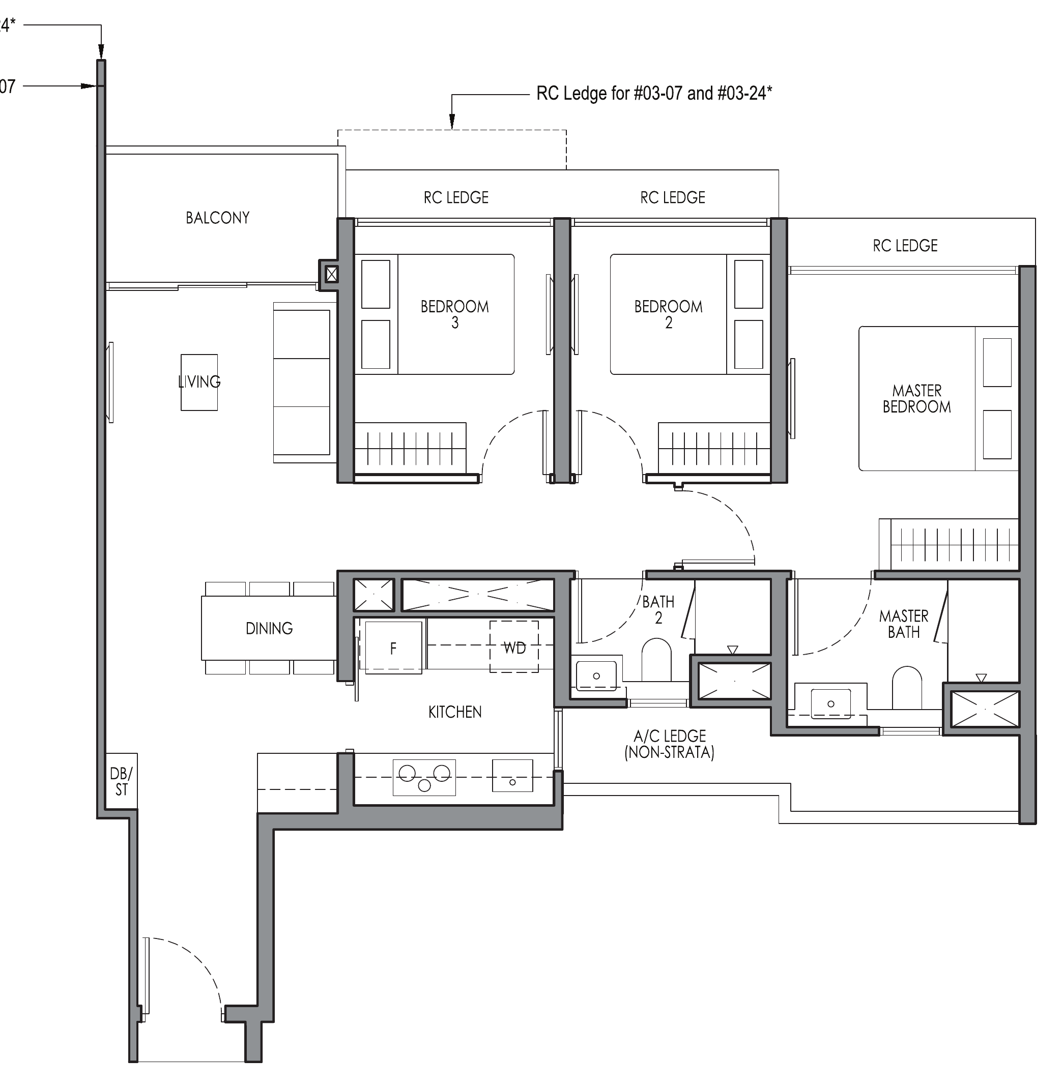 Lucerne Grand C2 floor plan, 3 bedrooms