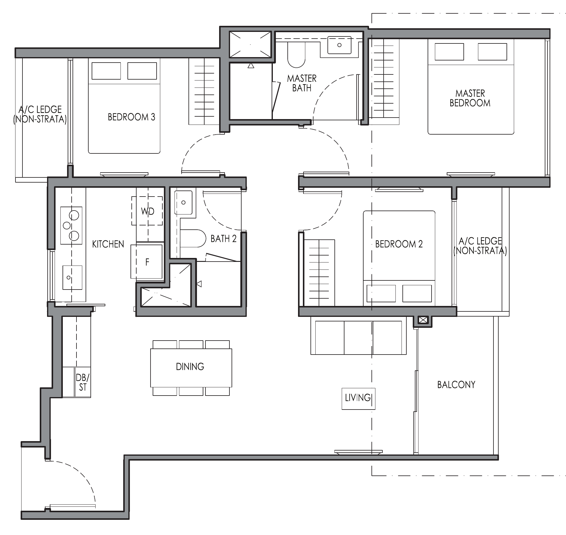 Lucerne Grand C3 floor plan, 3 bedrooms