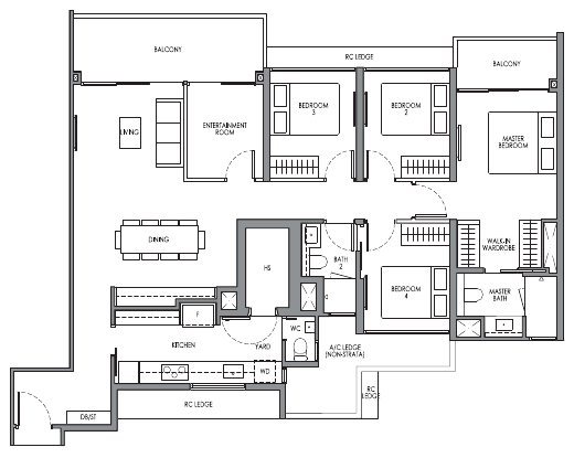 Lucerne Grand DP1E floor plan