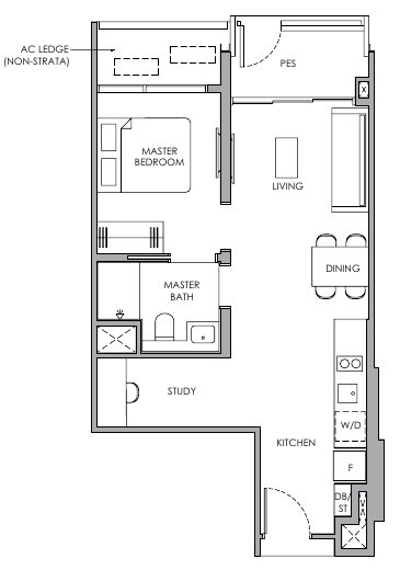 Narra Residences A1S floor plan