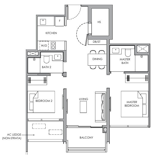 Narra Residences B3H floor plan