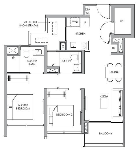 Narra Residences B5H floor plan