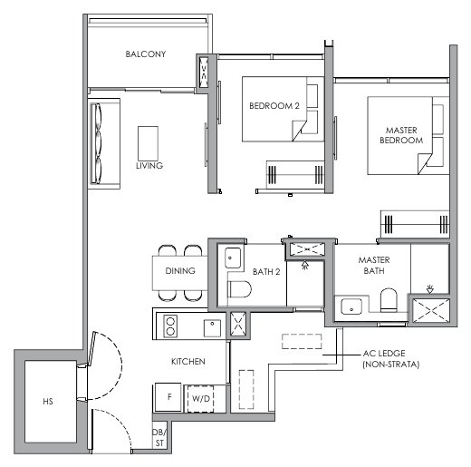 Narra Residences B6H floor plan