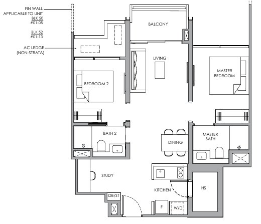 Narra Residences B7H-S floor plan