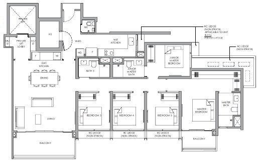 Narra Residences E1 floor plan