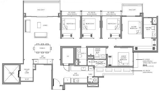 Narra Residences E2 floor plan