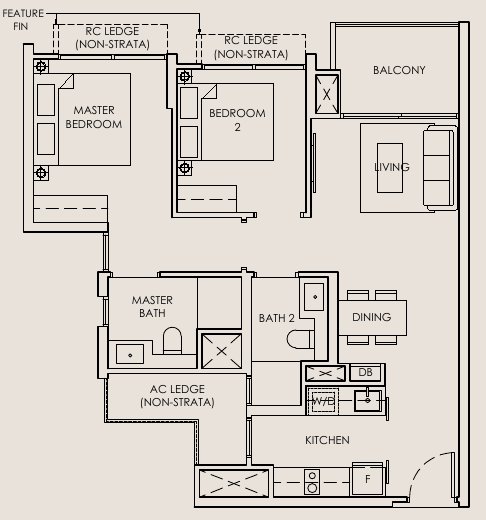 The Sen B1 floor plan