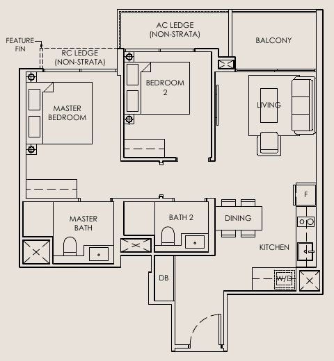 The Sen B2 floor plan