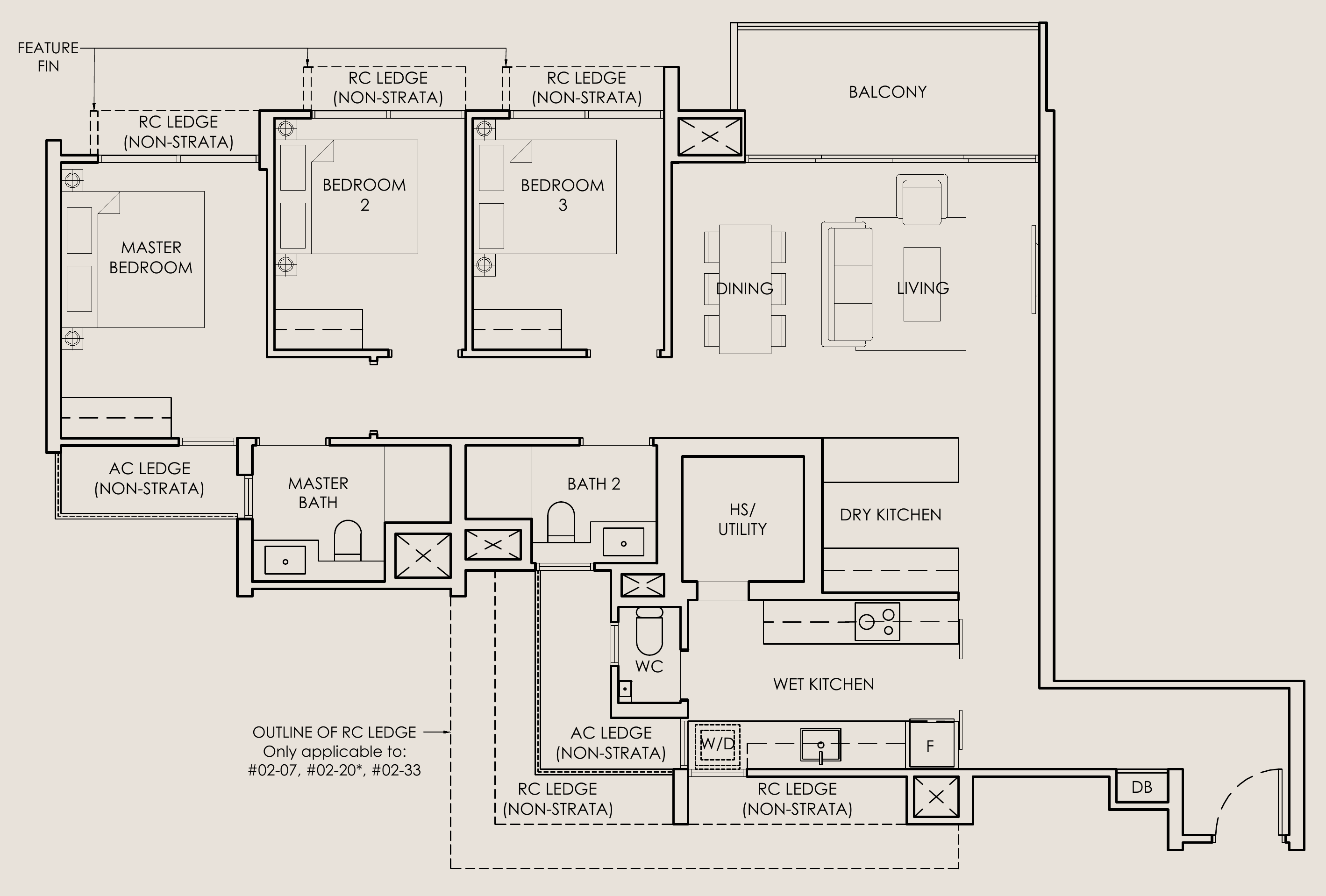 The Sen C3 floor plan, 3 bedrooms