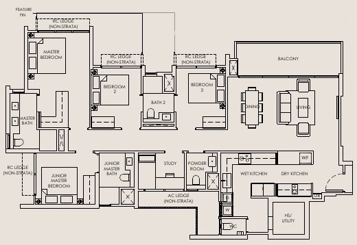 The Sen D1A floor plan