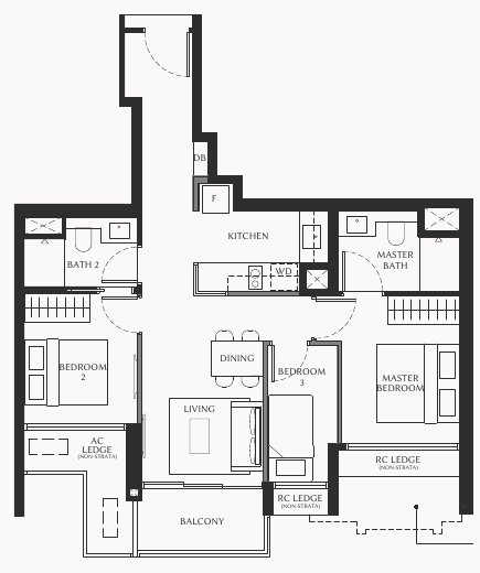 The Serra Residences C1 floor plan
