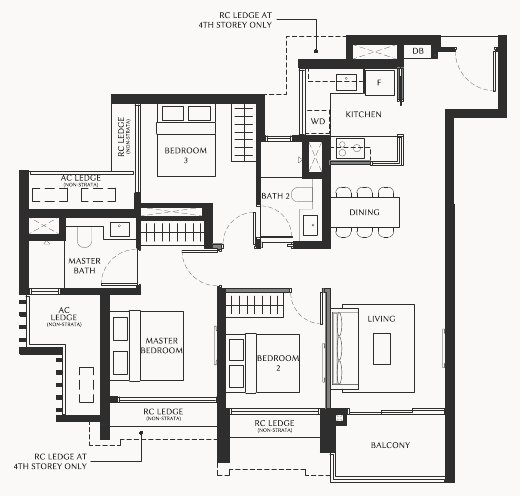 The Serra Residences C2 floor plan