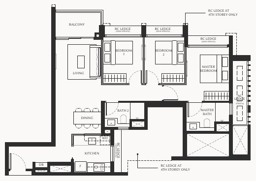 The Serra Residences C3 floor plan