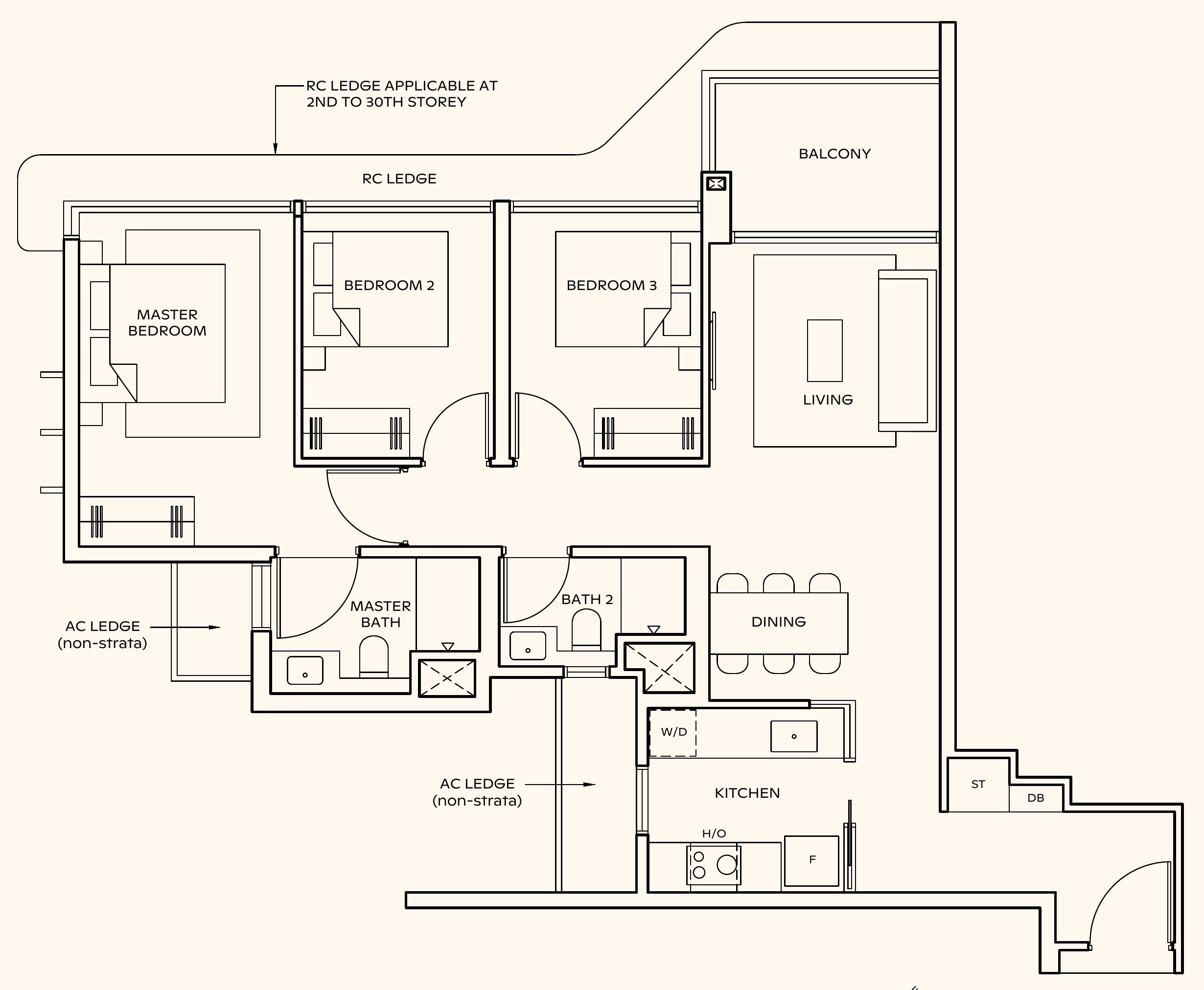Thomson Reserve C5 (L) floor plan, 3 bedrooms