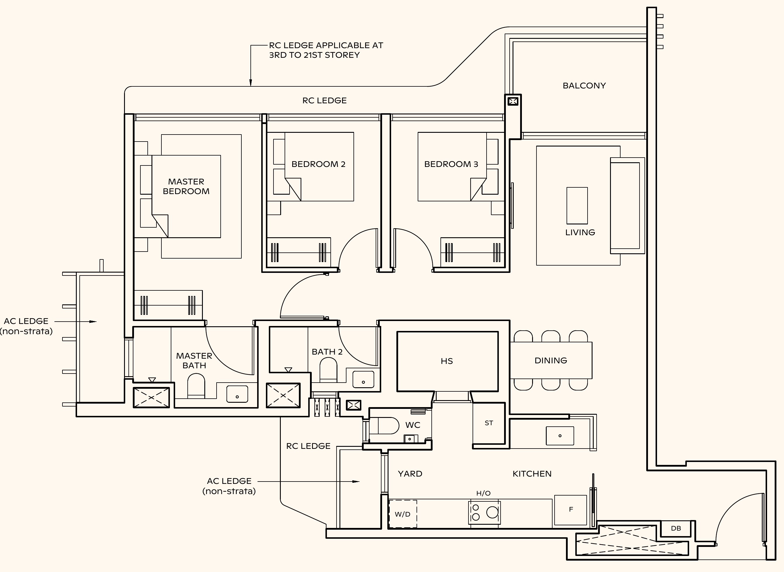 Thomson Reserve CP2 floor plan, 3 bedrooms