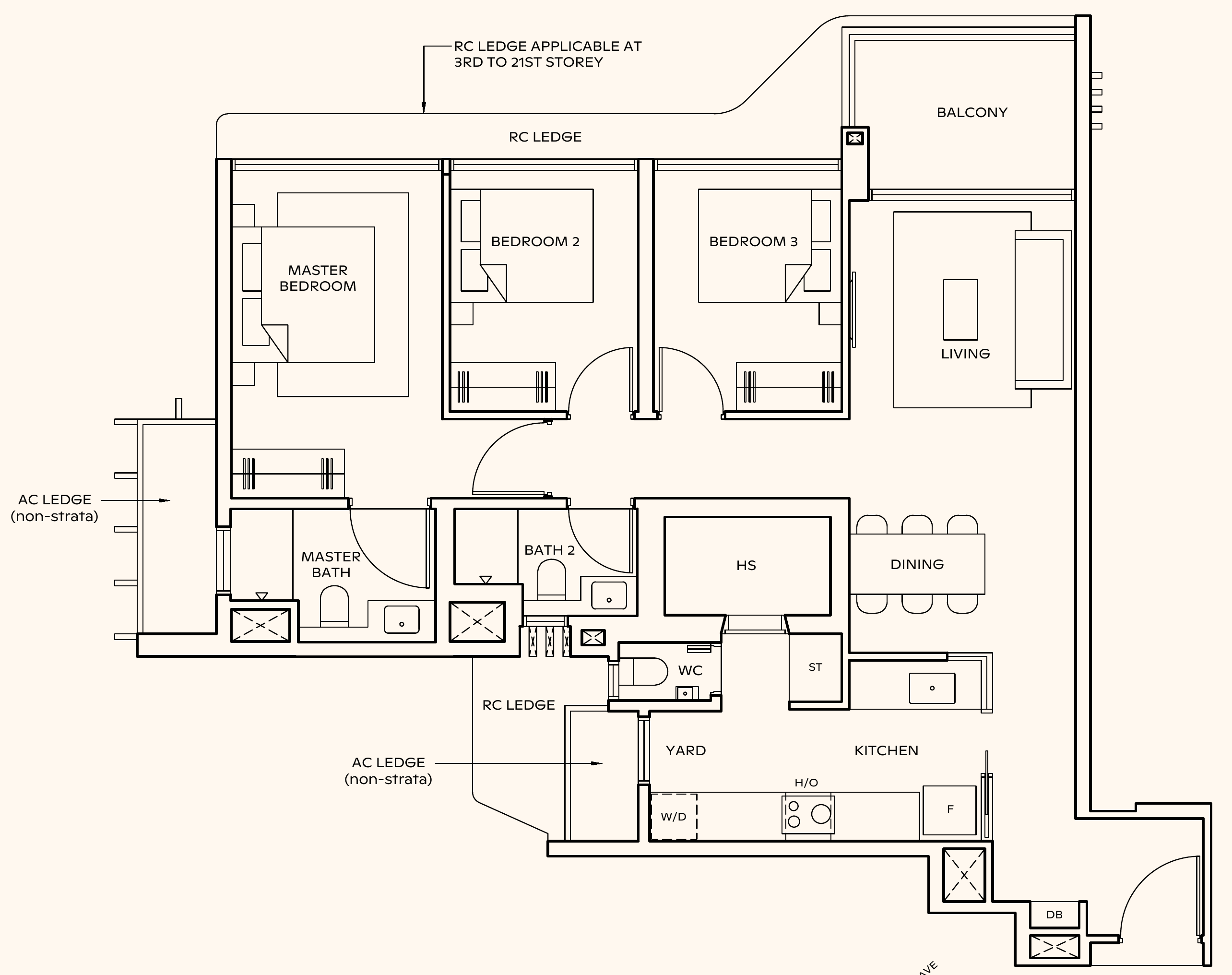 Thomson Reserve CP3 floor plan, 3 bedrooms