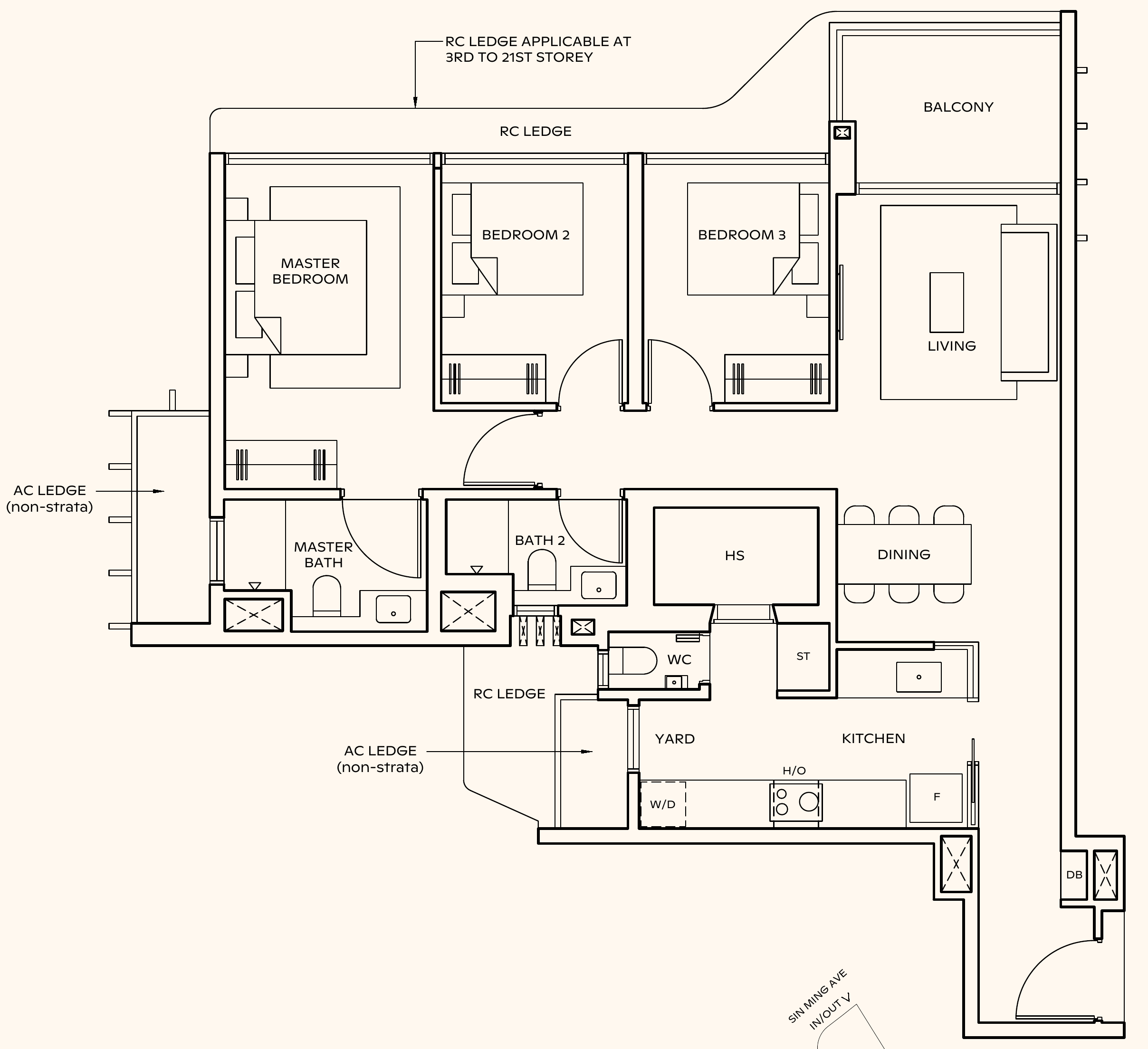 Thomson Reserve CP4 floor plan, 3 bedrooms