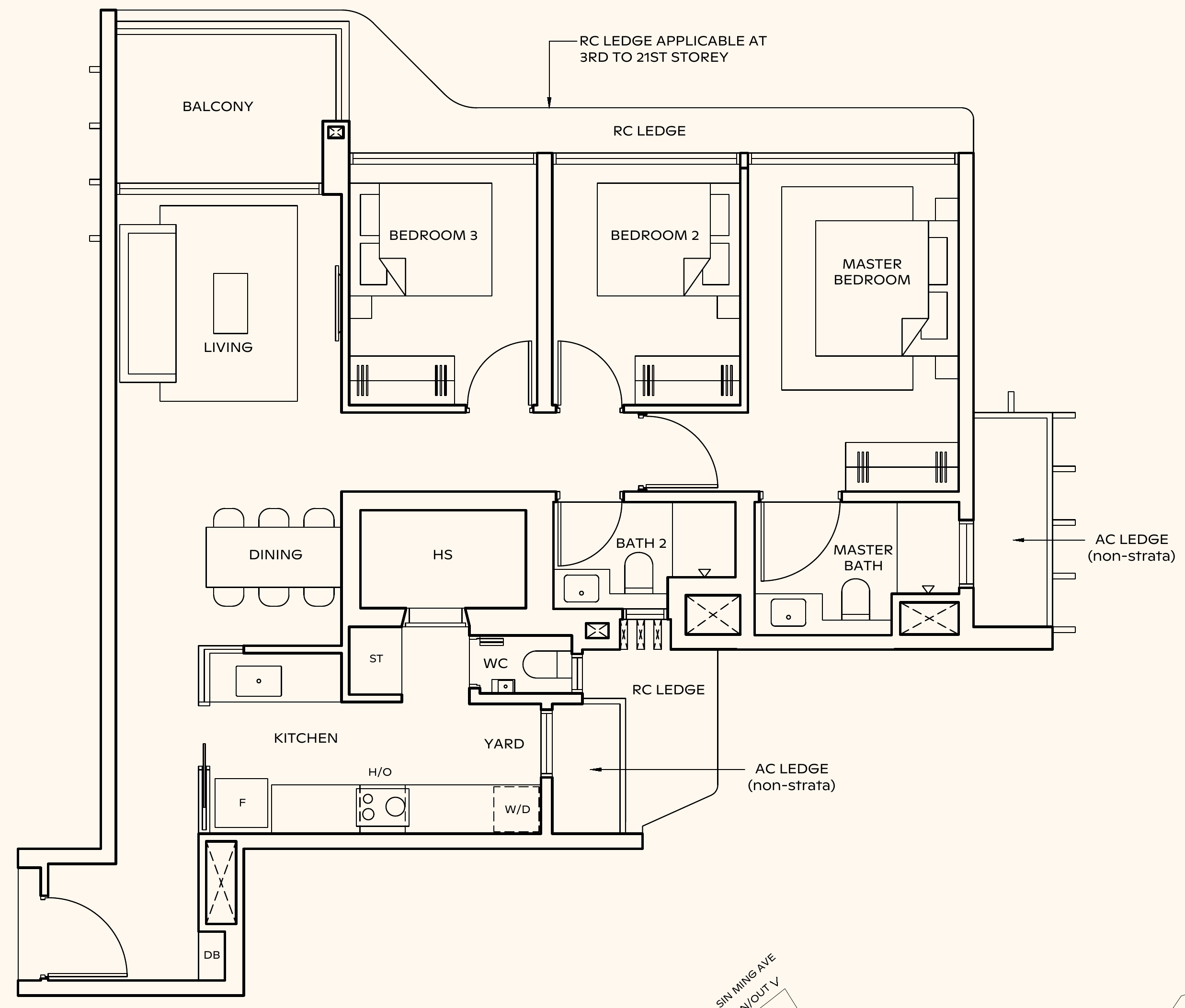 Thomson Reserve CP5 floor plan, 3 bedrooms