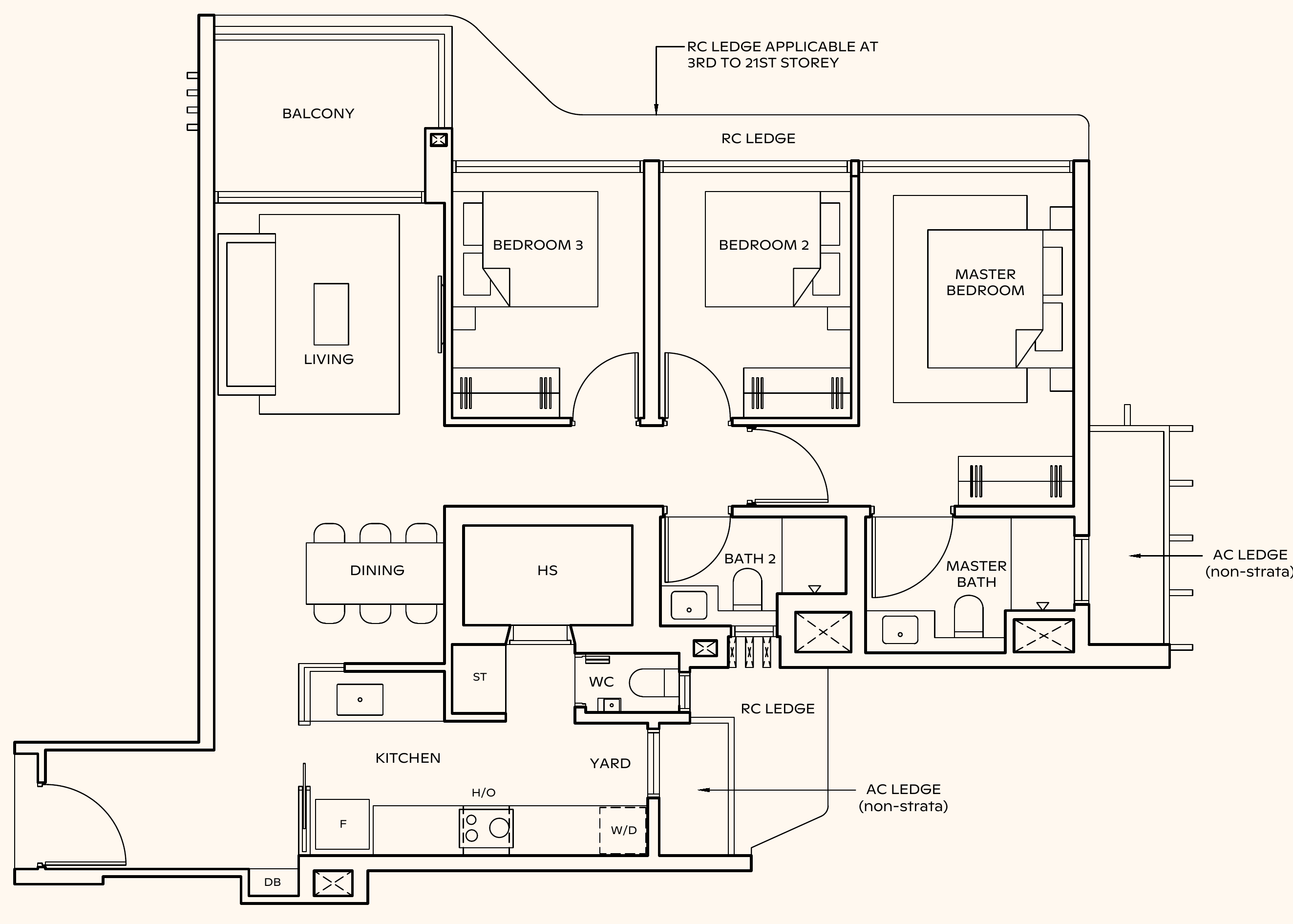 Thomson Reserve CP6 floor plan, 3 bedrooms