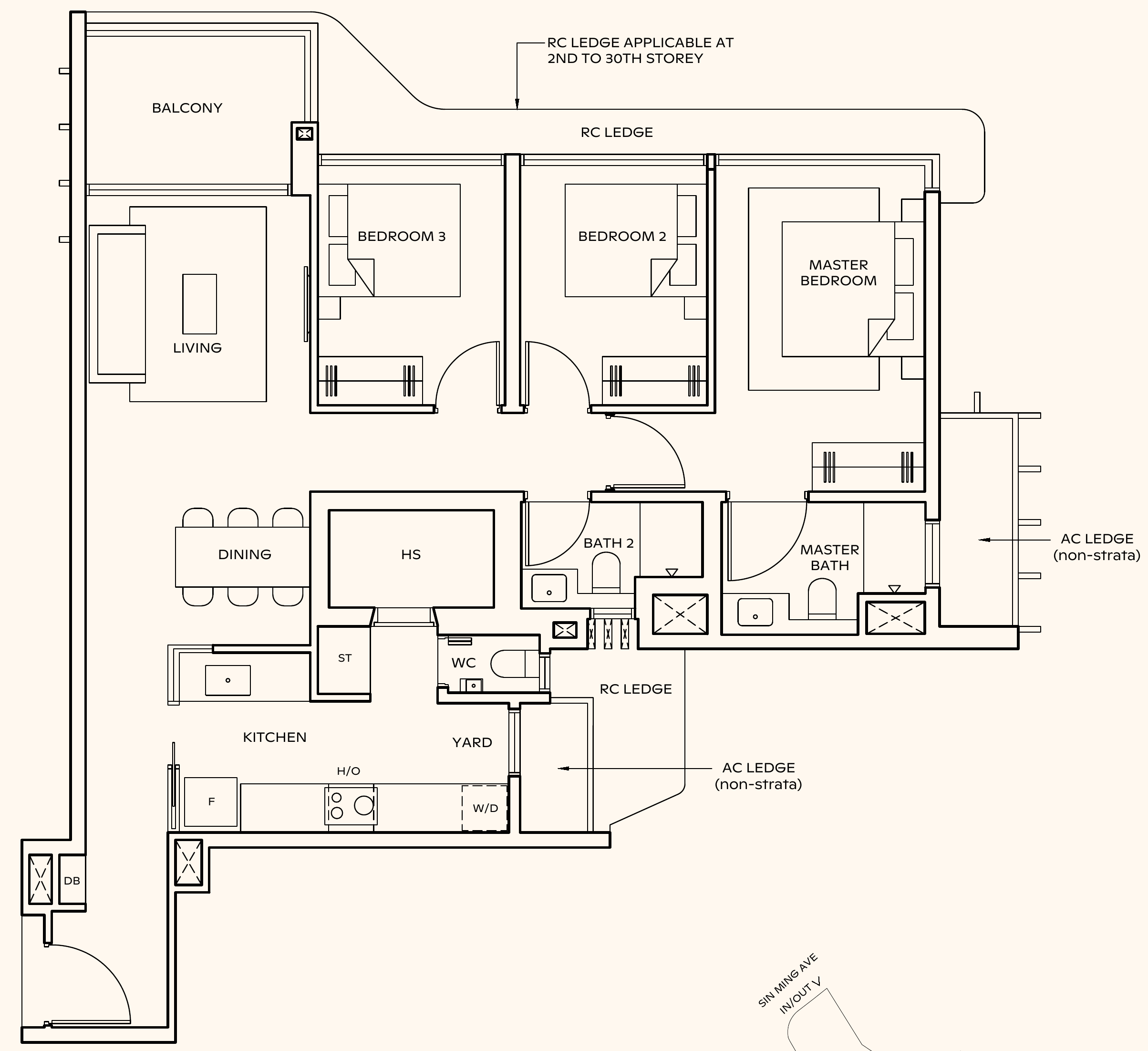 Thomson Reserve CP7 (L) floor plan, 3 bedrooms