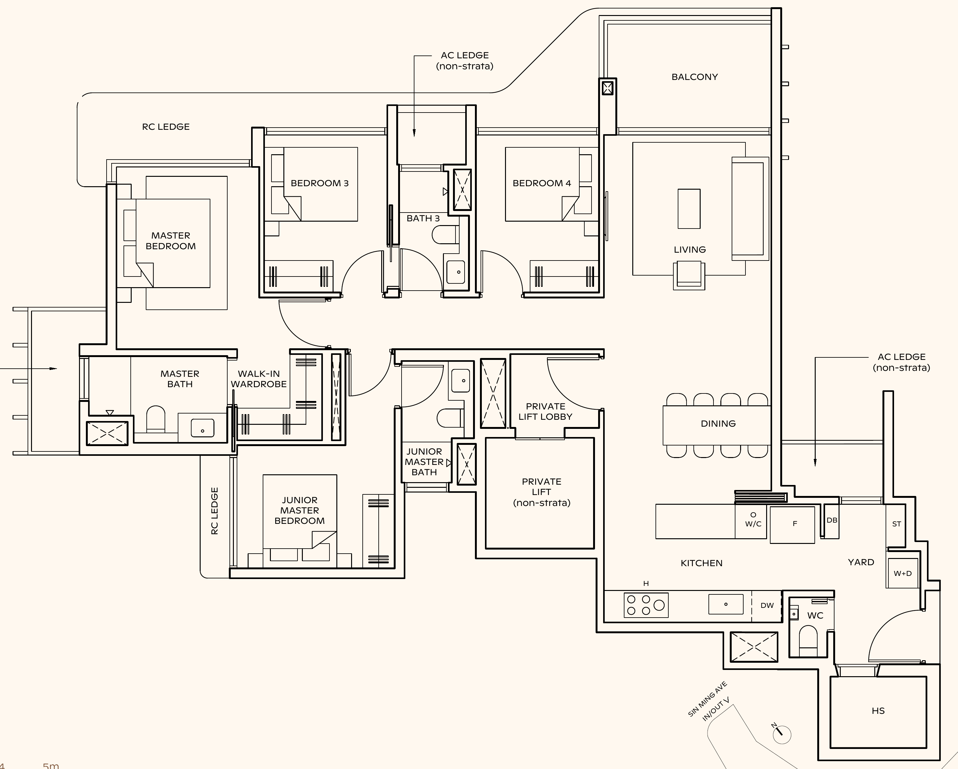 Thomson Reserve DP1 (L) floor plan, 4 bedrooms