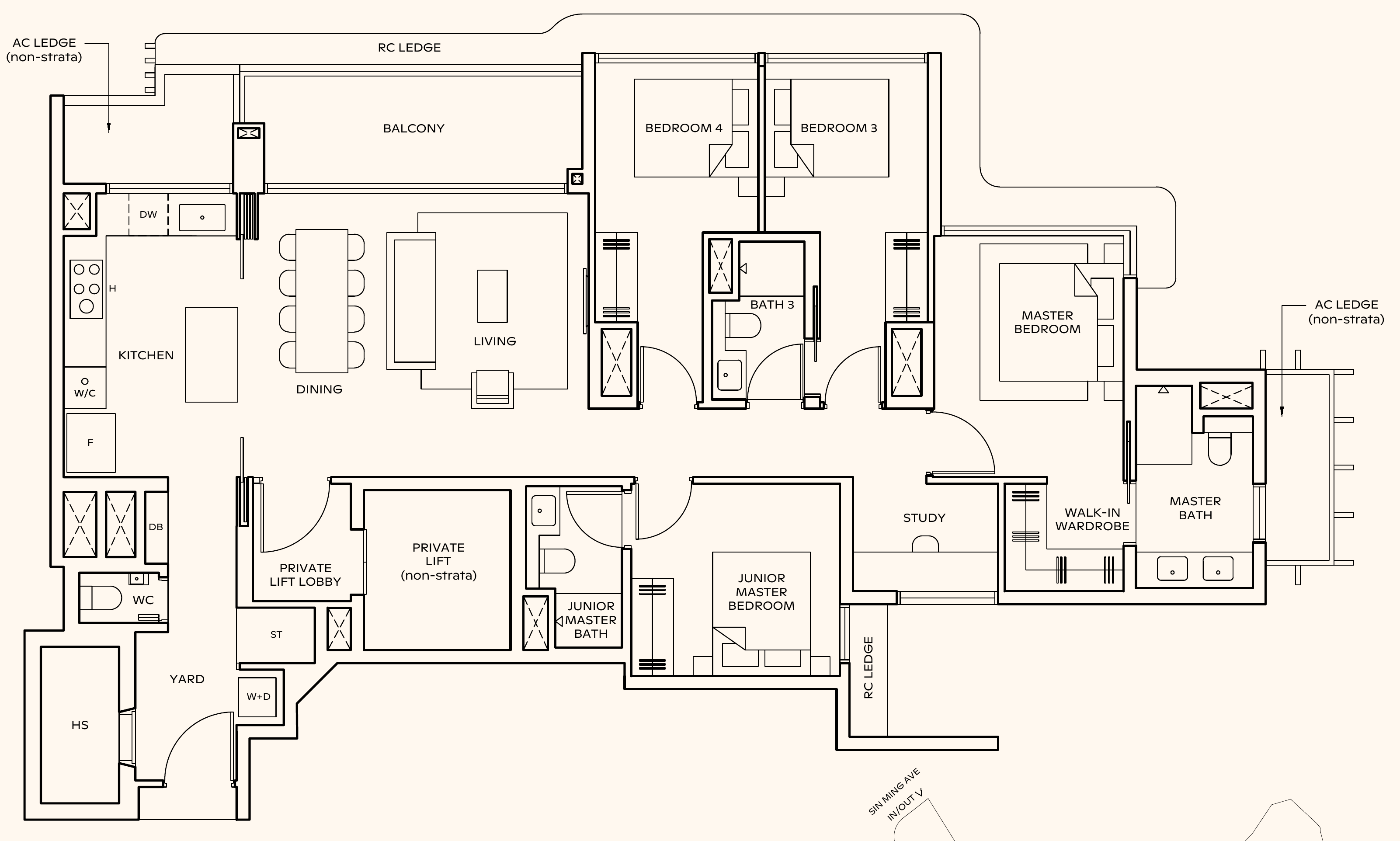 Thomson Reserve DPS1 (L) floor plan, 4 bedrooms + study