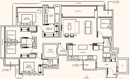 Thomson Reserve E1 (L) floor plan
